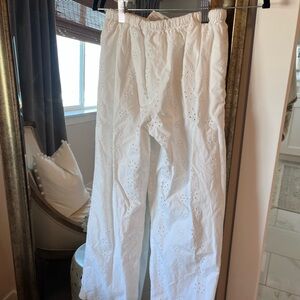 H&M Cream Eyelet Pants